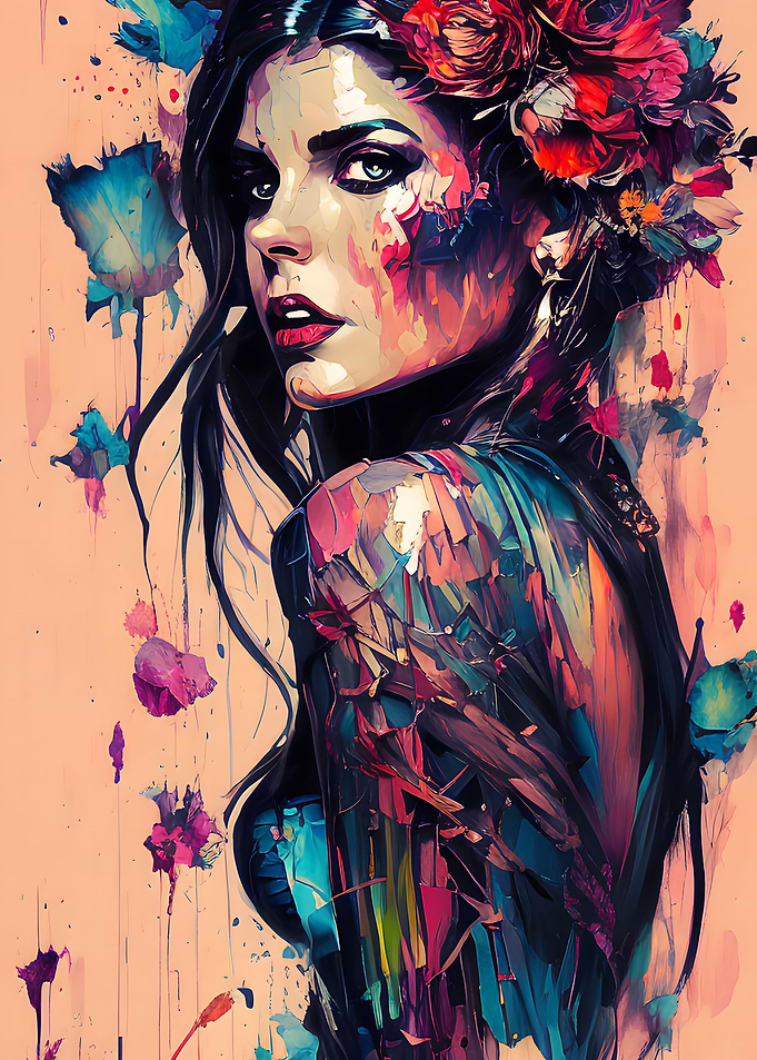 Goth flower girl