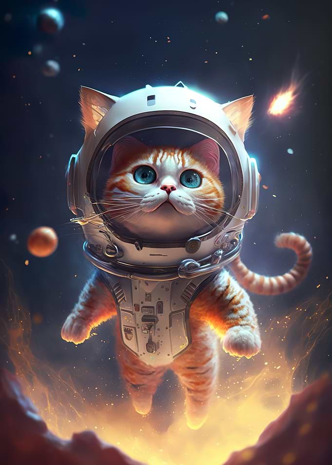 Astronaut Space Cat