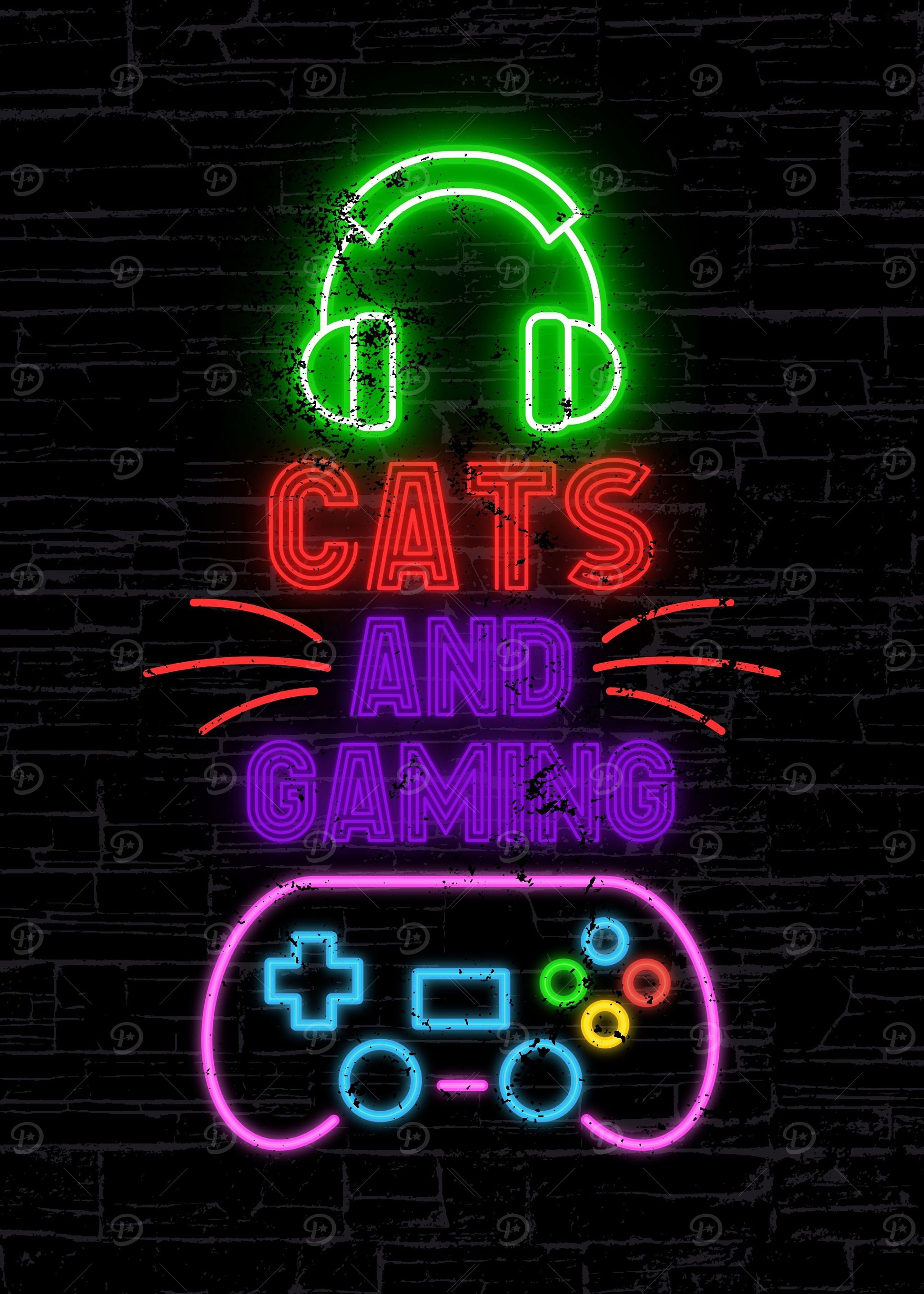 Cats and Gaming Neon
