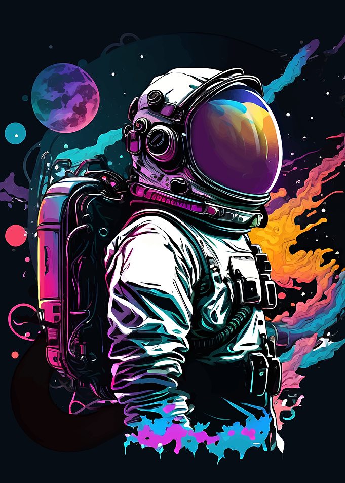 Astronaut painting
