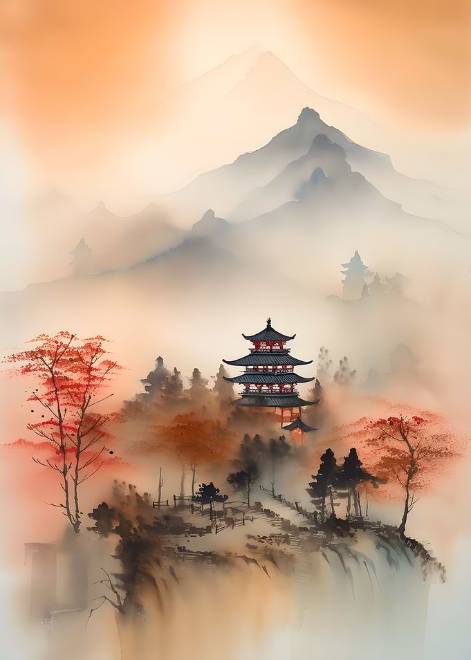 Misty Mountain Range