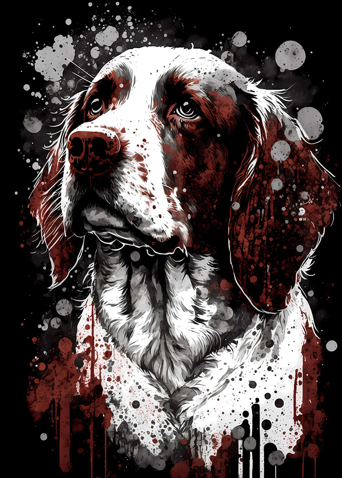 Brittany Dog Portrait
