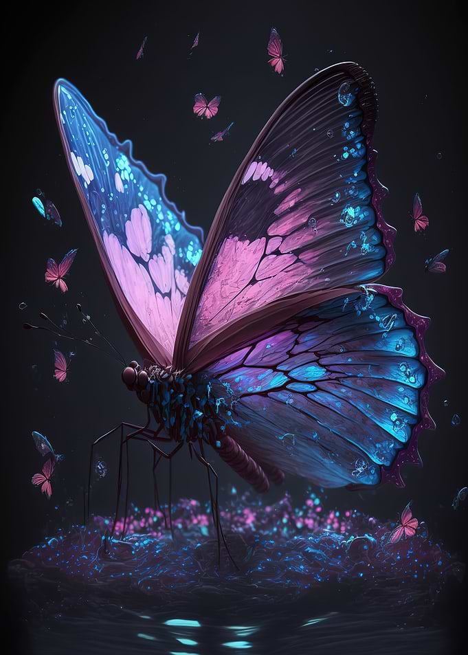 blue butterflies
