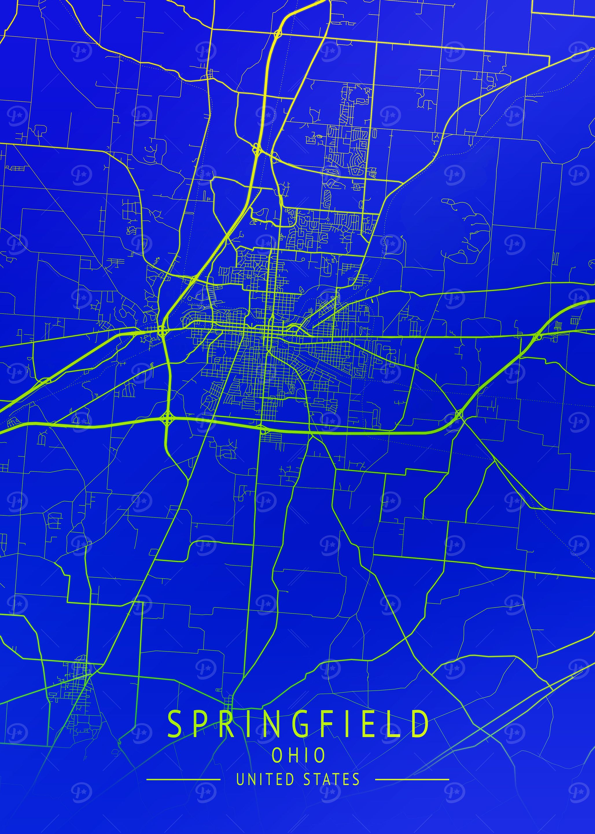 Springfield USA City Map