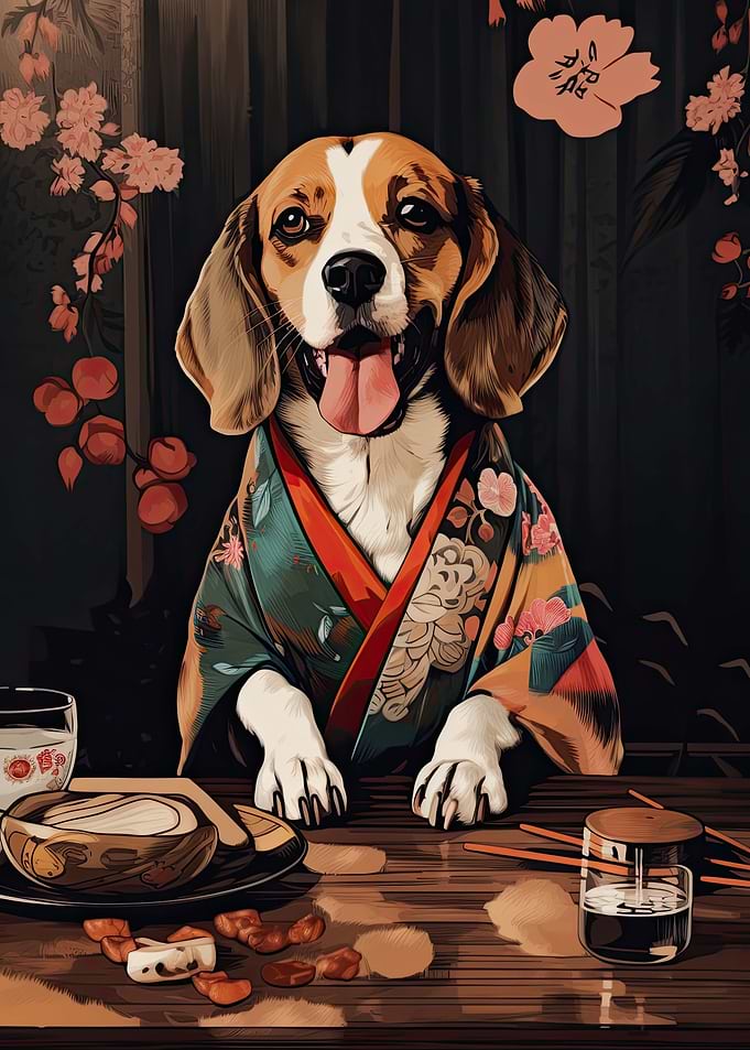 Beagle Dog Japanese Food