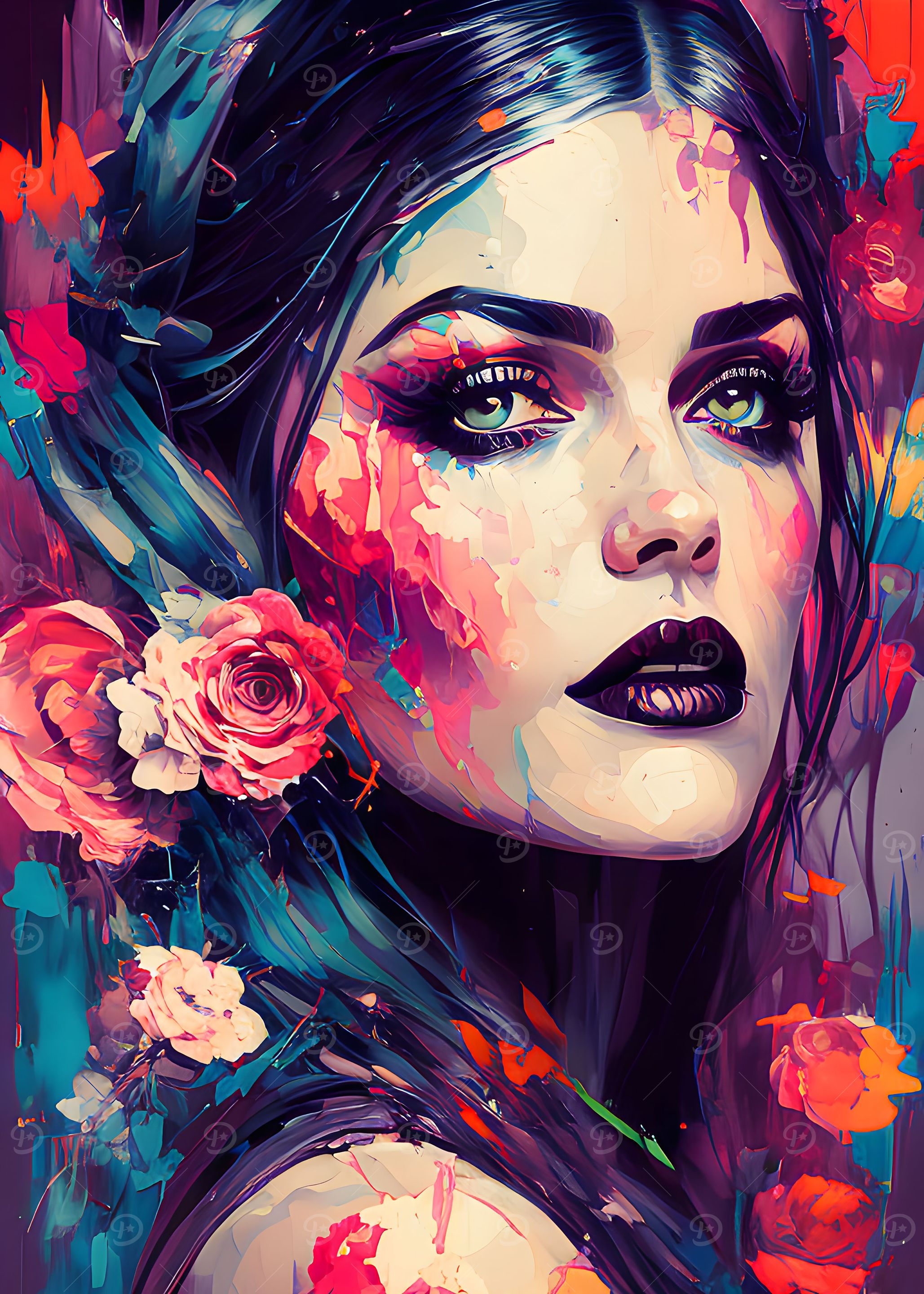 Goth flower girl