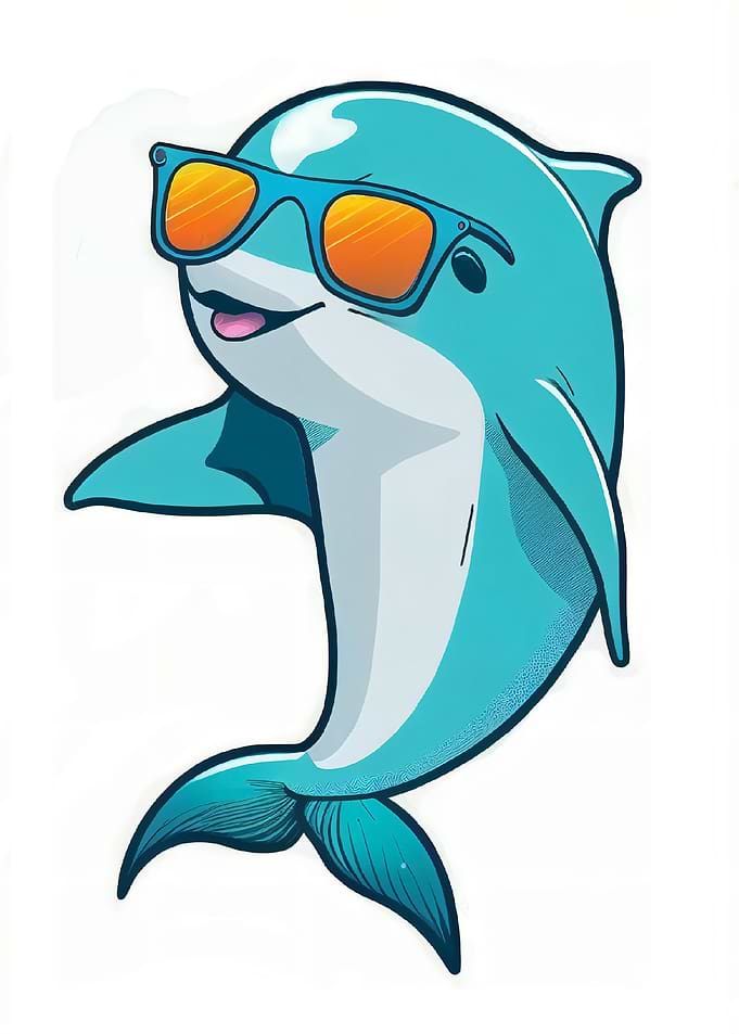 Dolphin with Sunglasses
