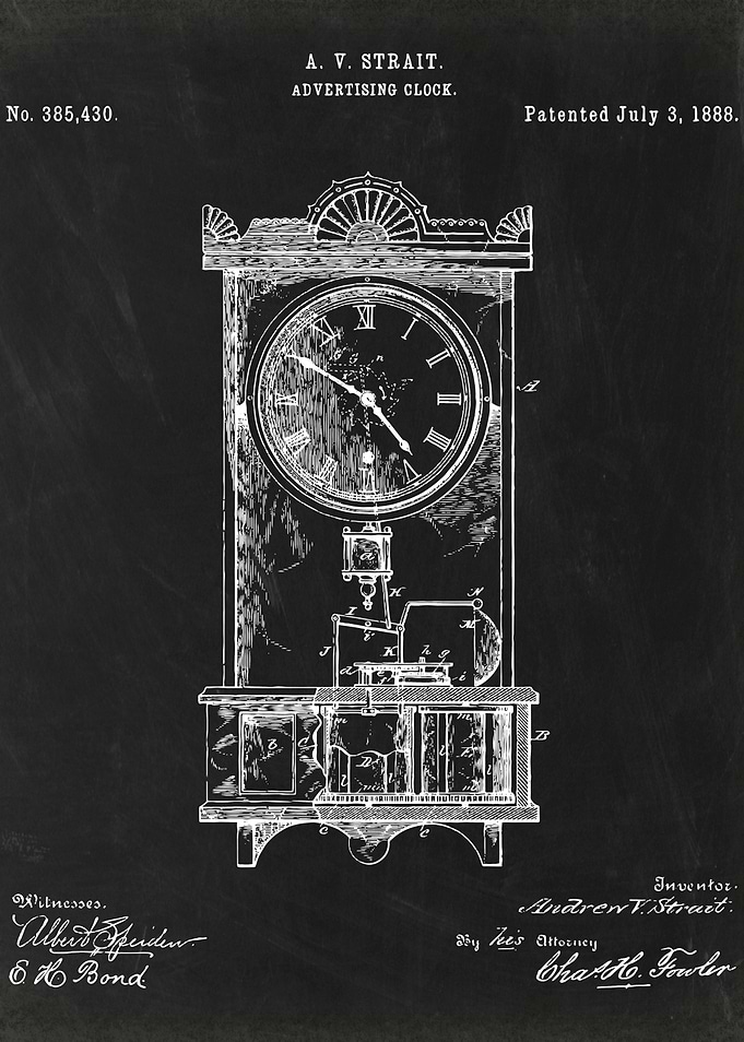 Advertising Clock patent