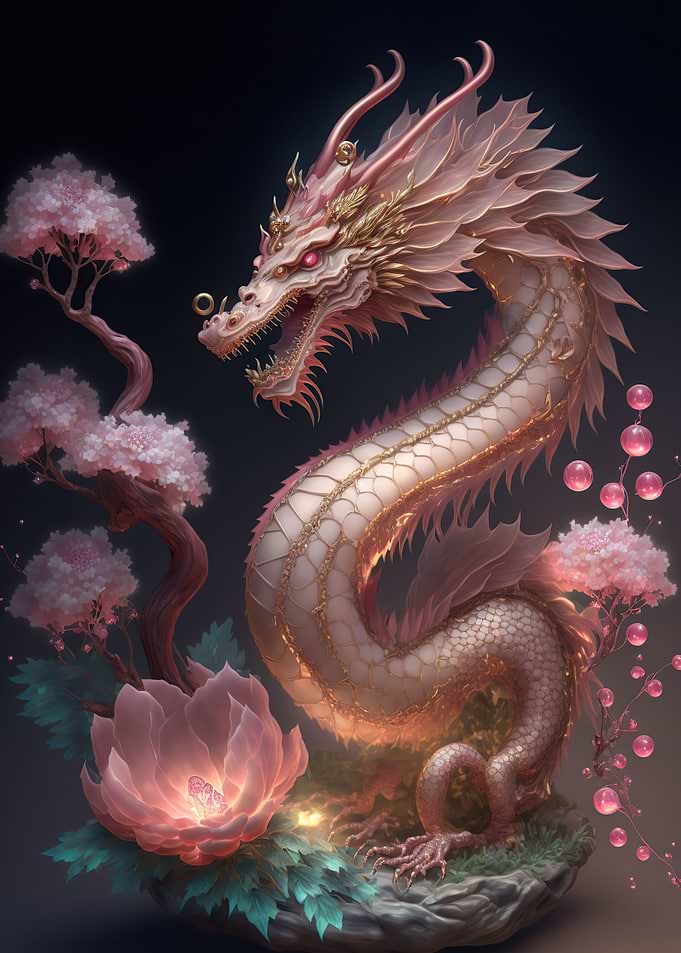 cherry blossom dragon