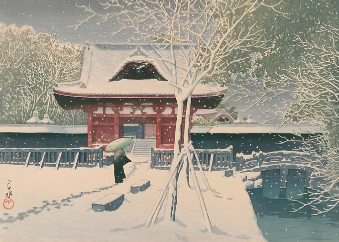 Snow at Shiba Park Tokyo