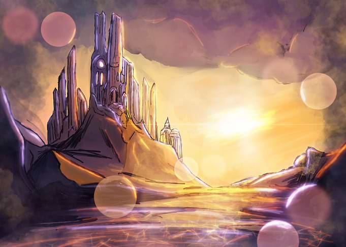 Ruins at Sunset
