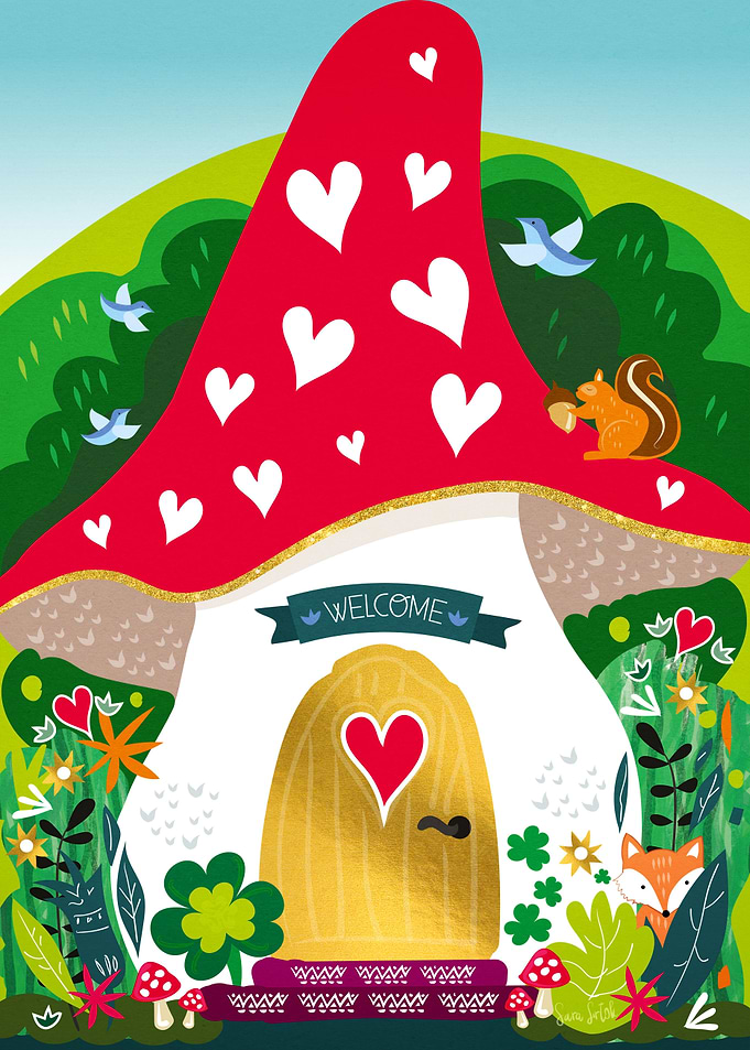Mushroom gnomes house
