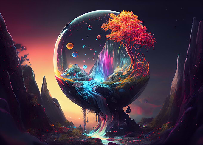 Magical waterfall