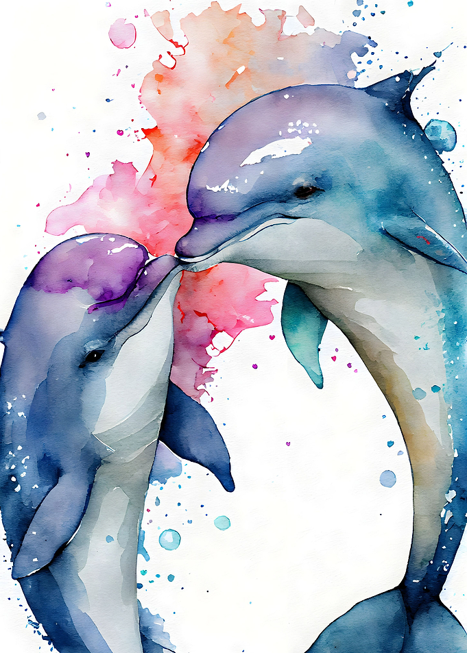 Dolphin Couple Love Story