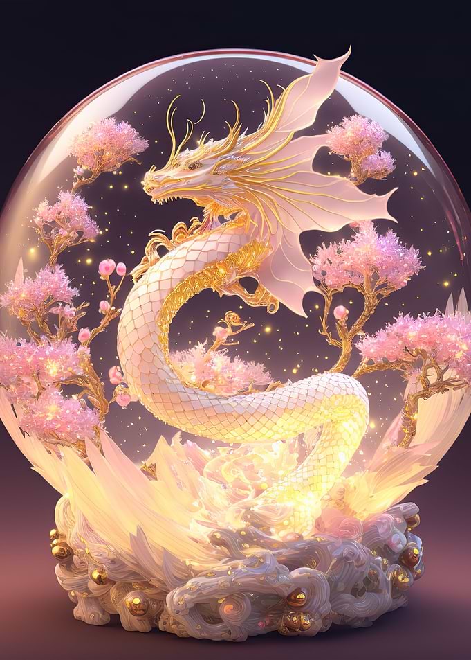 cherry blossom dragon