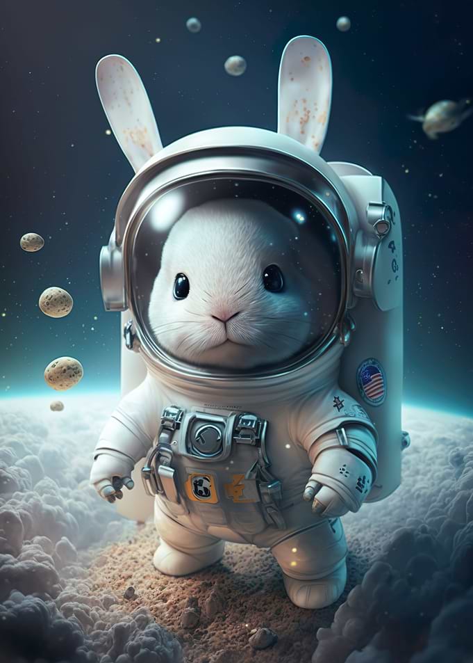 Astronaut Space Rabbit