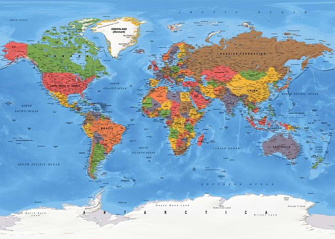 Political world map