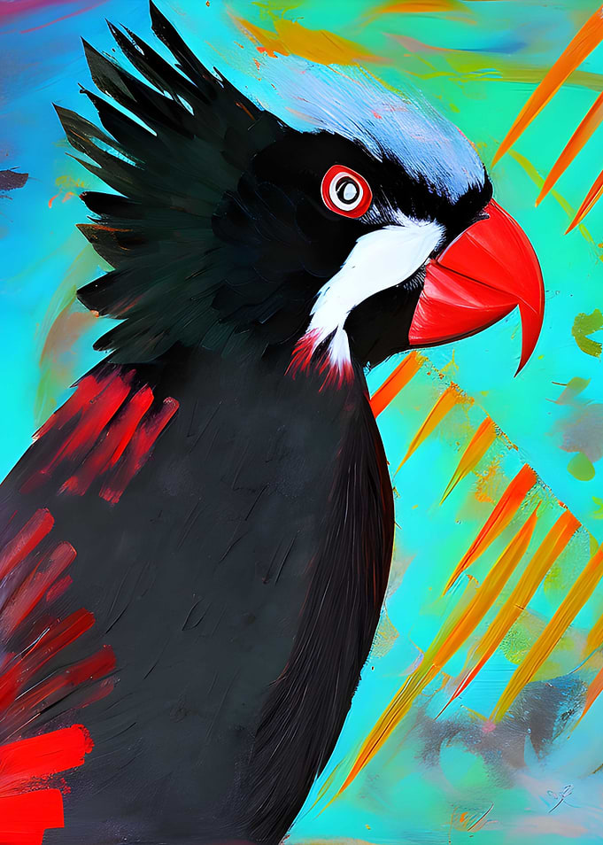 Close up of Black cockatoo