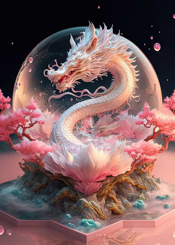 crystal chinese dragon