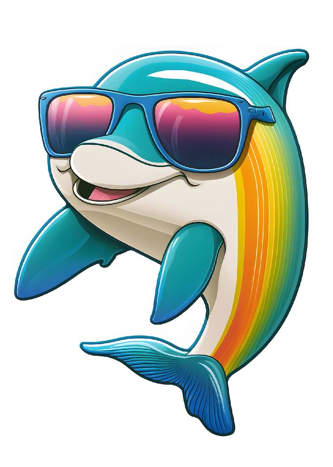 Dolphin with Sunglasses