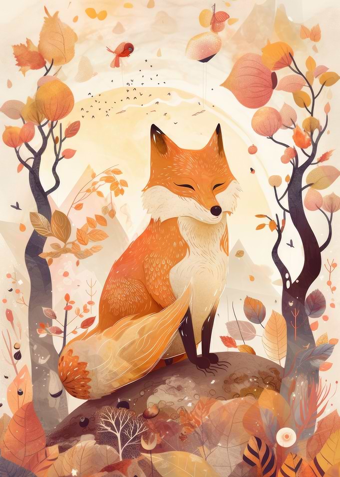 Orange Fox Illustration