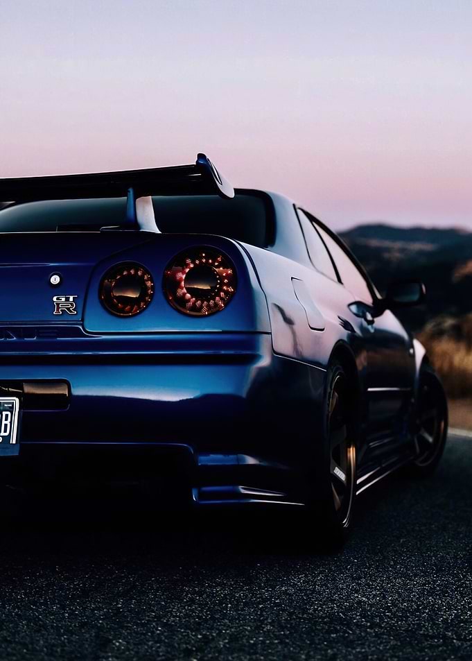 Blue Nissan Car