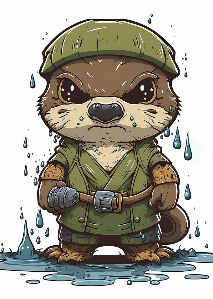 Otter Warrior Chibi