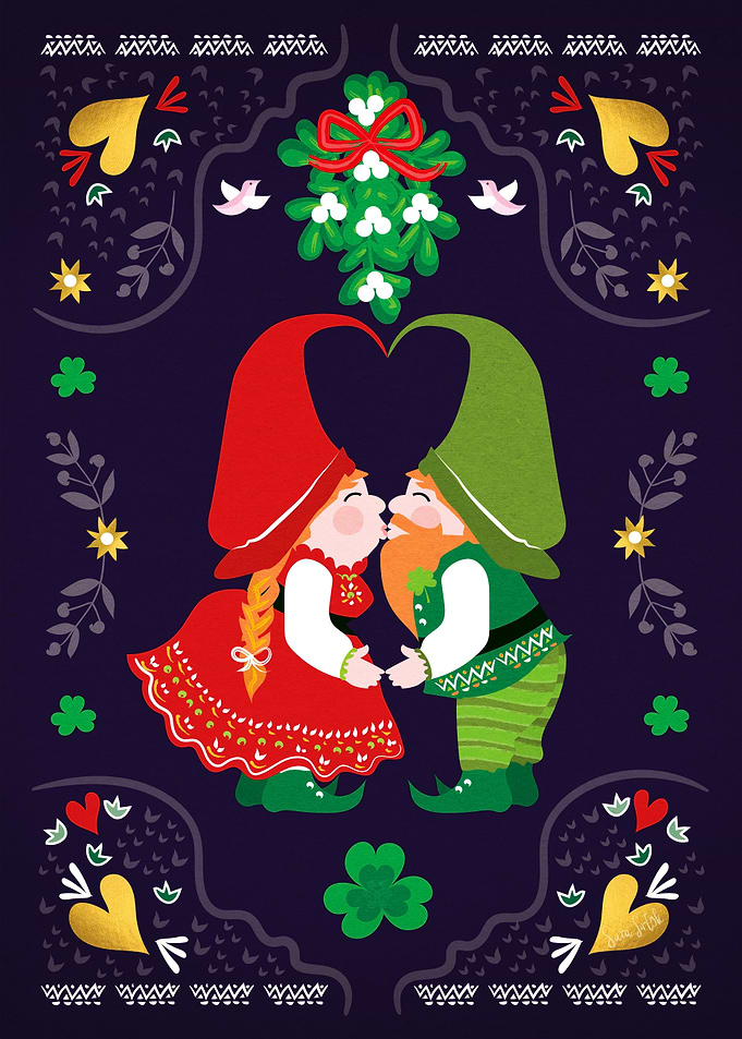 Love Gnomes kissing