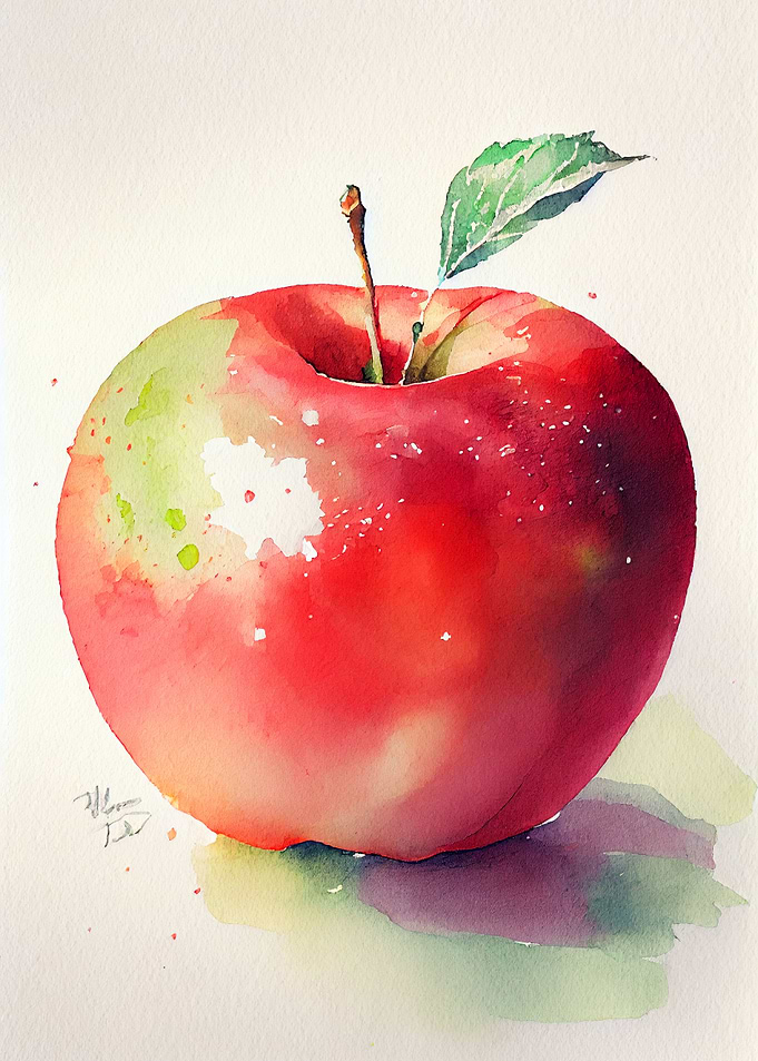 Apple Watercolor