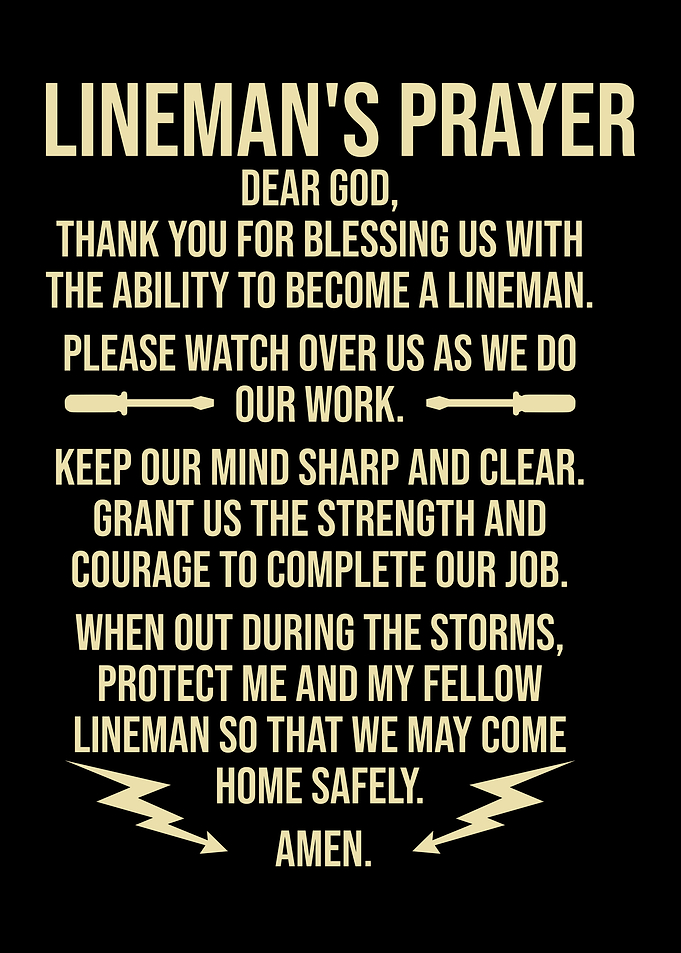 Linemans Prayer Linemen