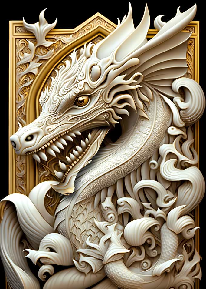 White Dragon Art Deco