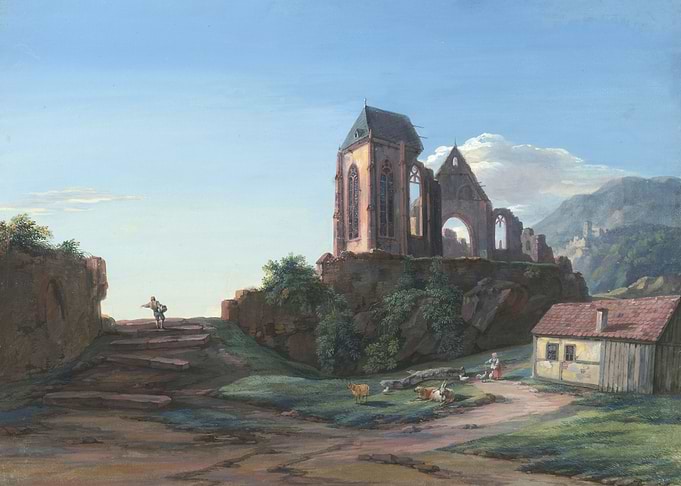 A Gothic church ruins