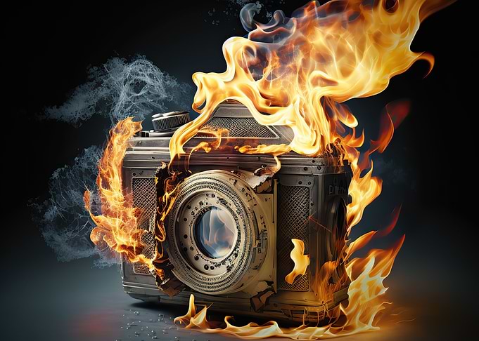 Camera fire