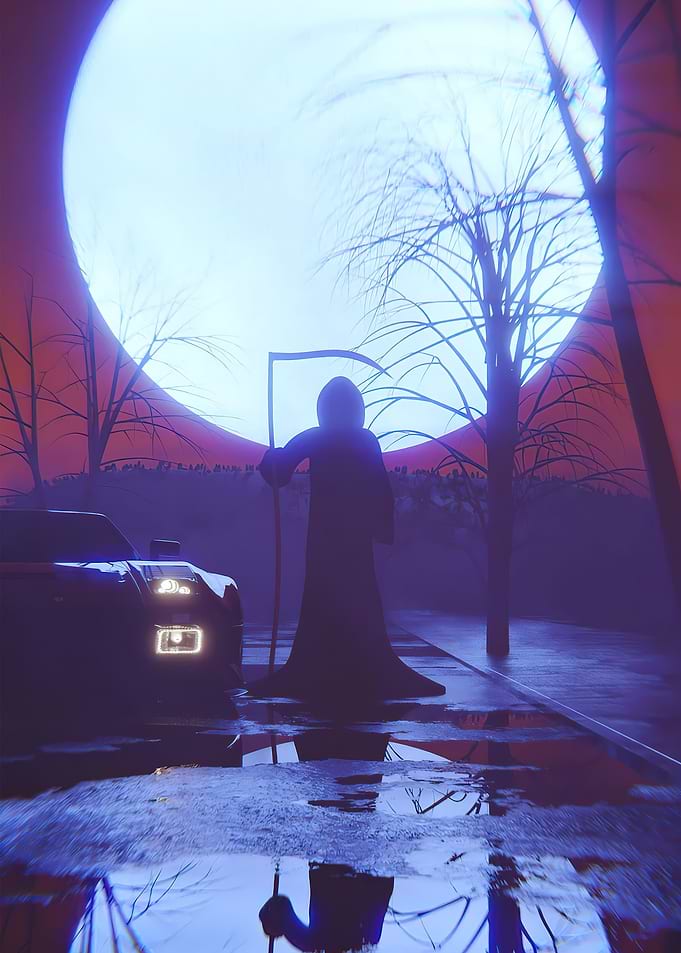 Grim Reaper Ghost Art