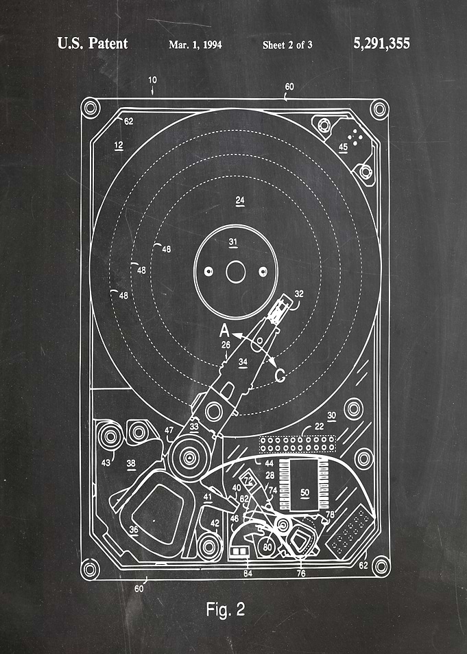 10 inch hard disk patent