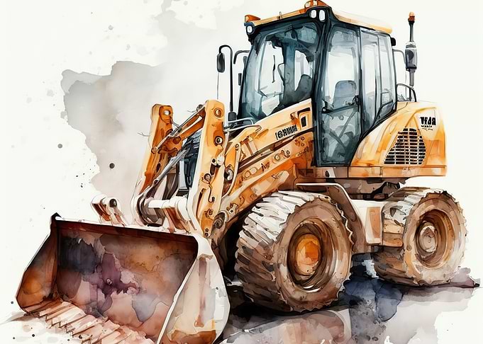 Watercolor excavator