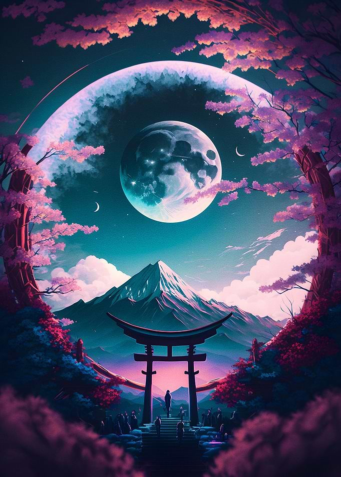 Torii gate Full Moon