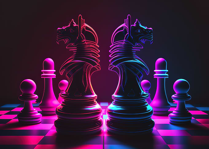 game chess sport neon