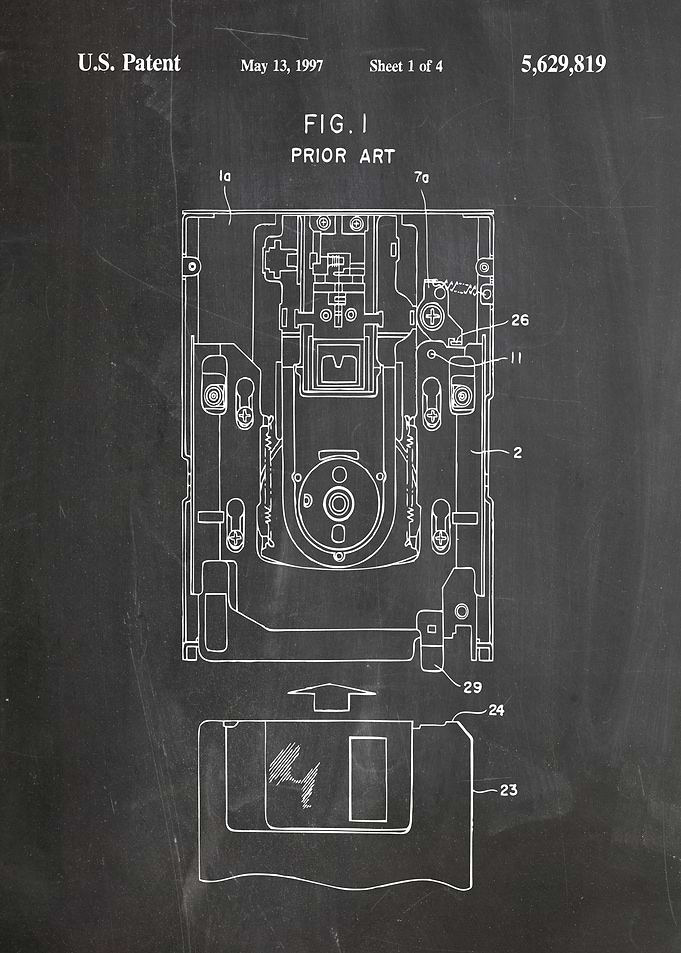 floppy disk patent 1997