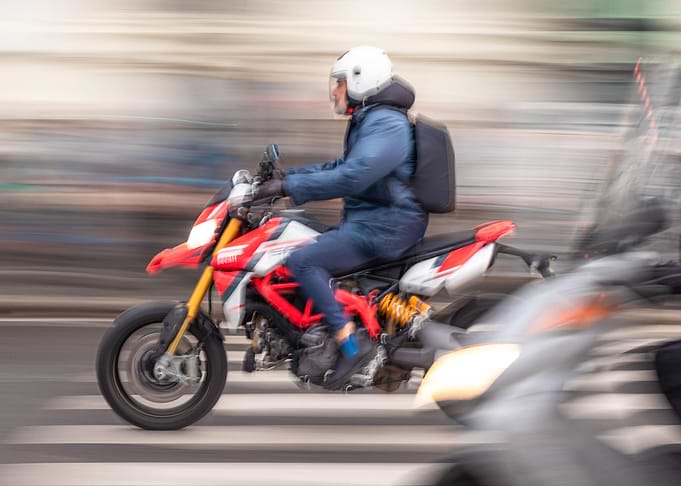 Sport motorcycle city race