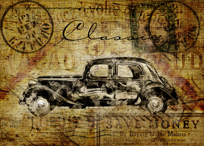 Classic car grunge