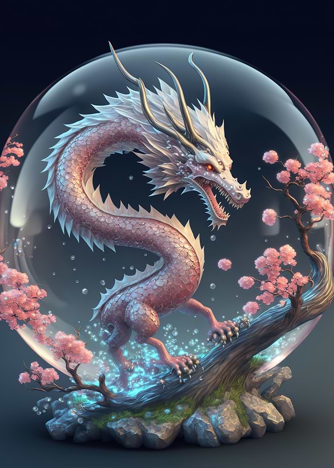 crystal chinese dragon