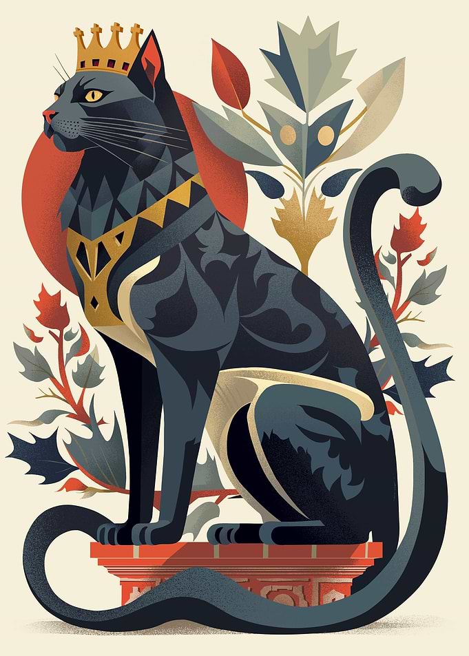 Royal Cat Illustration