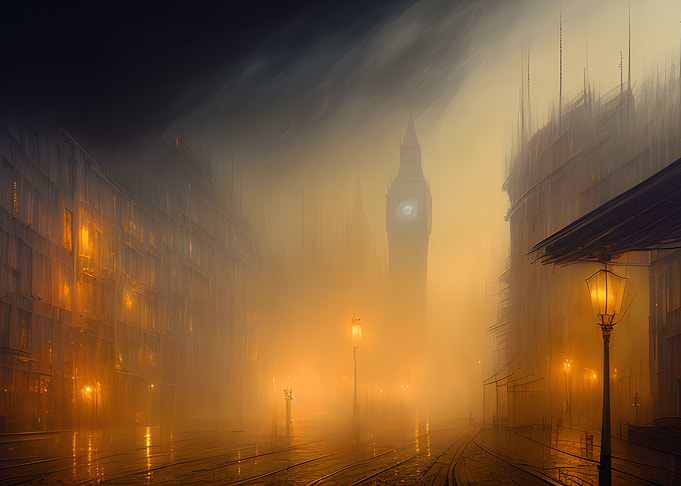 Dark street in the city