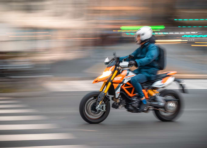 Sport motorcycle city race