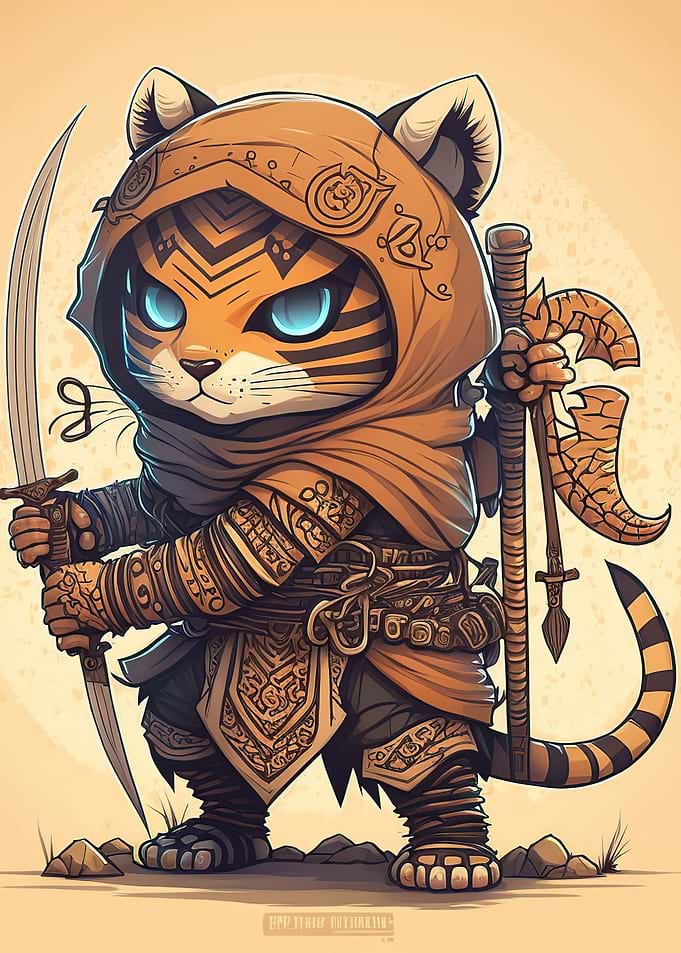 Tiger warrior chibi