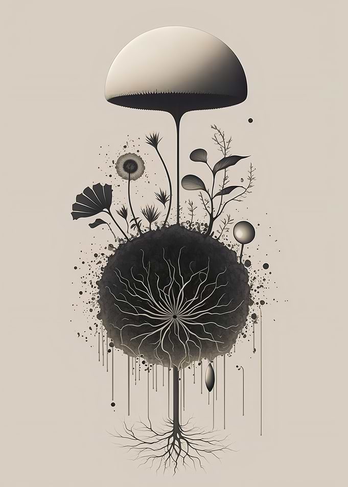 Grey Biopunk Blossom