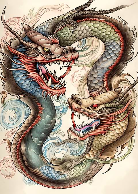 Elegant Dragon Decor — man cave metal poster