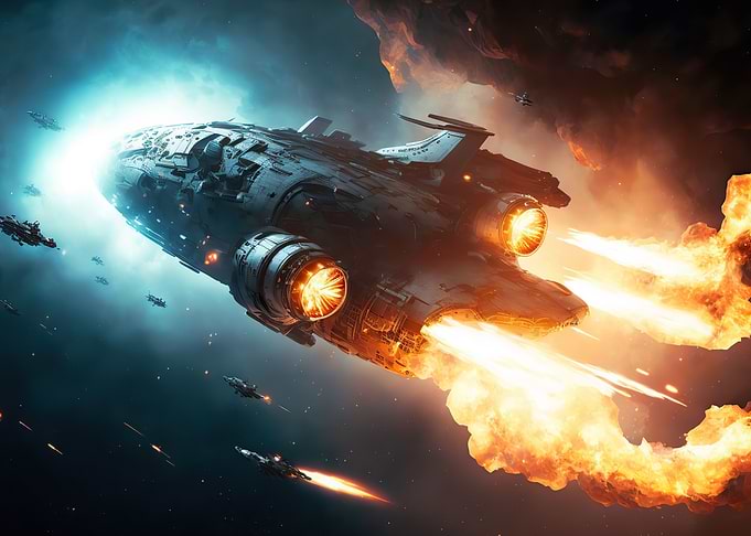 Spaceship fire
