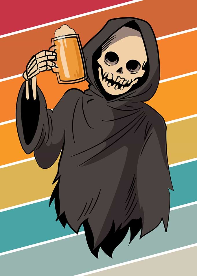 Reaper Chills with a Brew